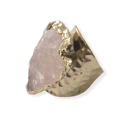 Rose Quartz Spearhead Ring