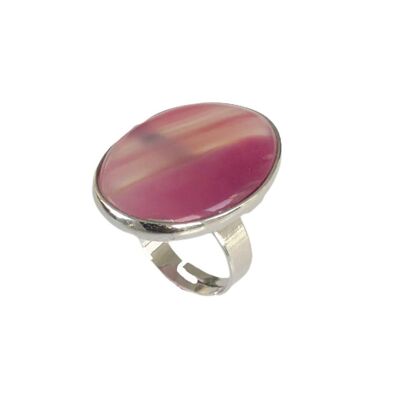 Bague Agate Rose