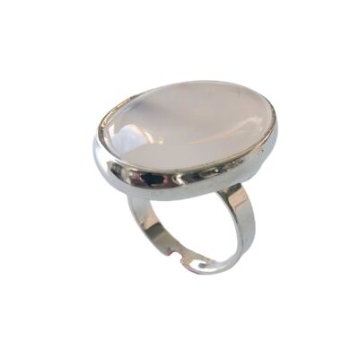 Ring aus weißem Achat