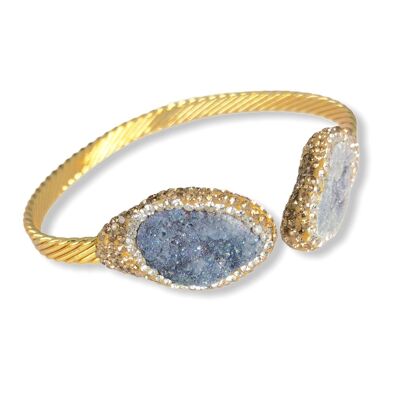 Blue Druzy Bangle