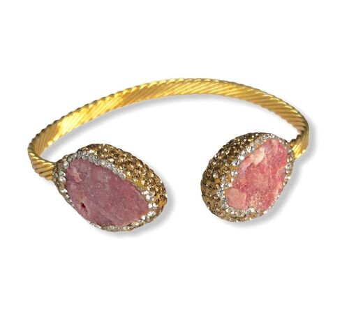 Pink Druzy Bangle