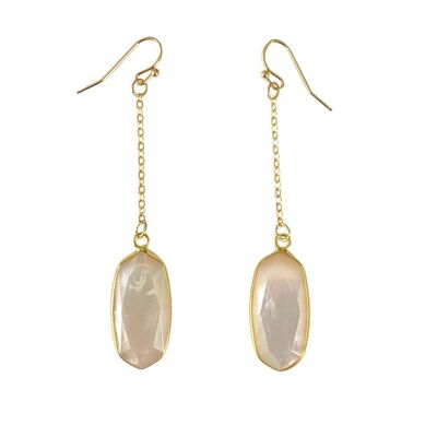 Mother of Pearl Chain Earrings