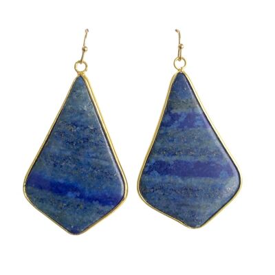 Boucles d'oreilles en forme de cloche en lapis-lazuli