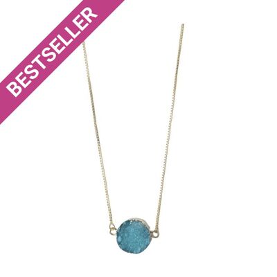 Blue Druzy Necklace