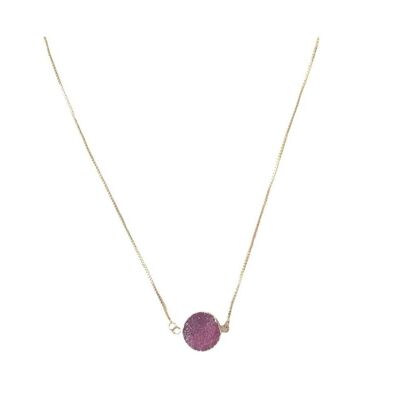 Collar Druzy Rosa