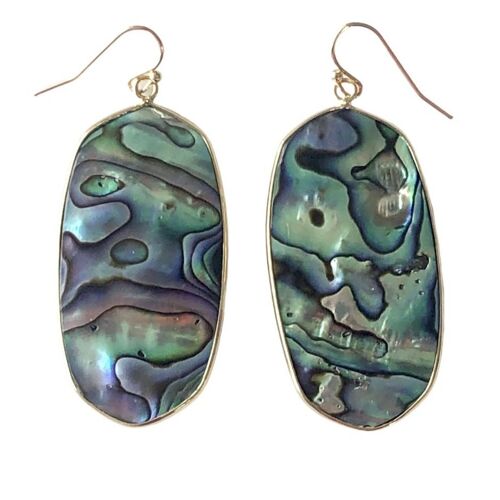 Abalone Shell Geometric Earrings