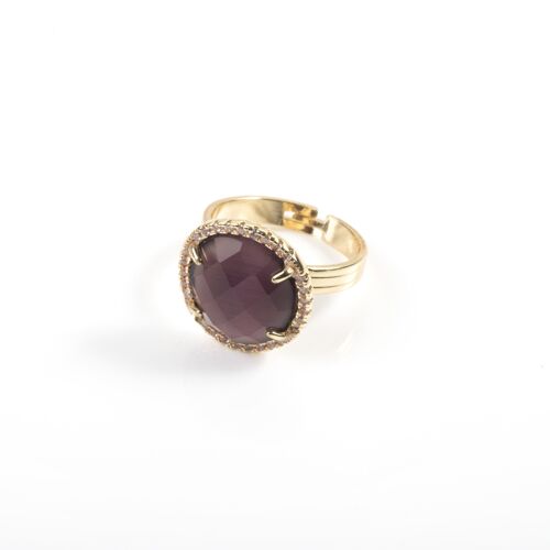 Purple Cats Eye Ring