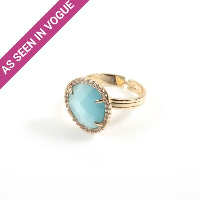 Blauer Catseye-Ring