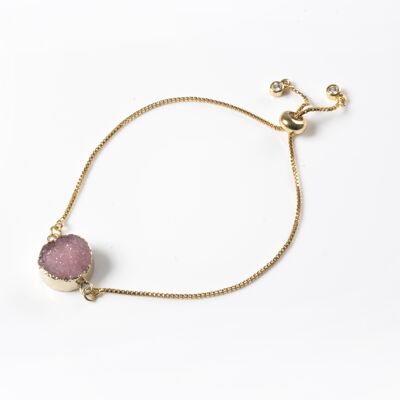 Bracciale Druzy rosa piccolo