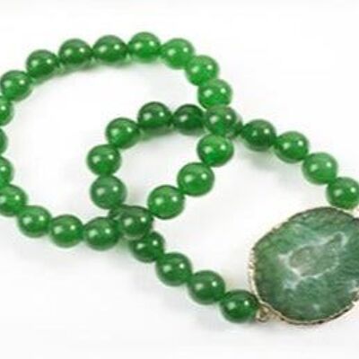 Armband-Set aus grünem Onyx