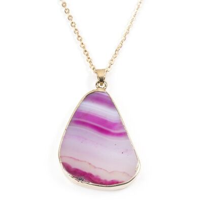 Natural Pink Agate Pendant