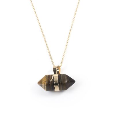 Collier Hexagonal Oeil de Tigre