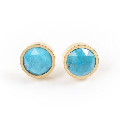 Turquoise Round Stud Earrings