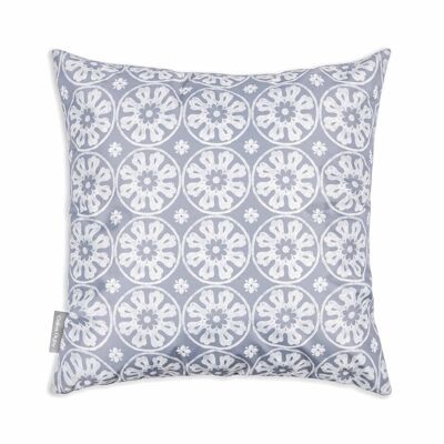 Celina Digby Luxury Garden Outdoors Water Resistant Cushion Pillow with Filling, 45x45cm - Casablanca Grey Moroccan Design