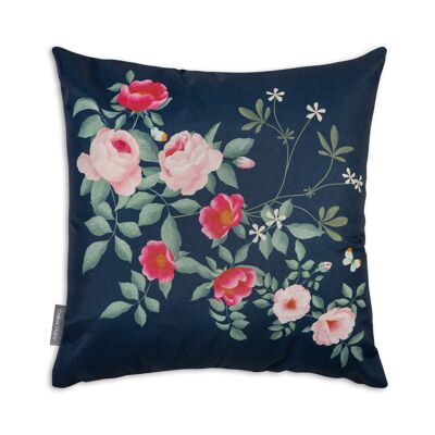 Celina Digby Luxury Garden Outdoors Water Resistant Cushion Pillow with Filling, 45x45cm - Rose Garden Floral Design