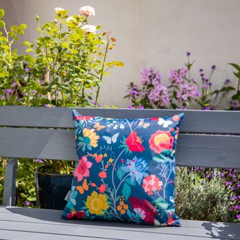 Celina Digby Luxury Garden Outdoors Coussin résistant à l'eau avec rembourrage, 45 x 45 cm - Motif floral Midsummer Night 2