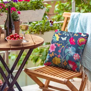 Celina Digby Luxury Garden Outdoors Coussin résistant à l'eau avec rembourrage, 45 x 45 cm - Motif floral Midsummer Night 4