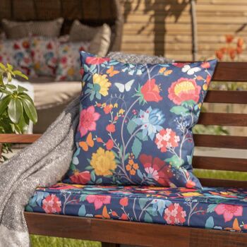 Celina Digby Luxury Garden Outdoors Coussin résistant à l'eau avec rembourrage, 45 x 45 cm - Motif floral Midsummer Night 7
