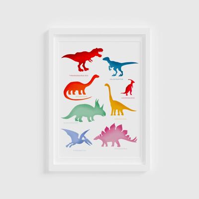 Colourful Dinosaur Print / Dinosaur Print / Animal Print /