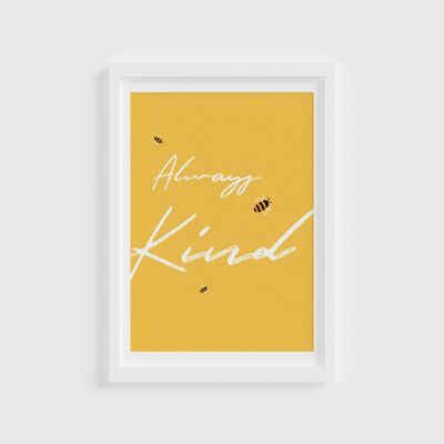 Bee Kind Print/ Bees/ Be Kind/ positive quotes/ positivity