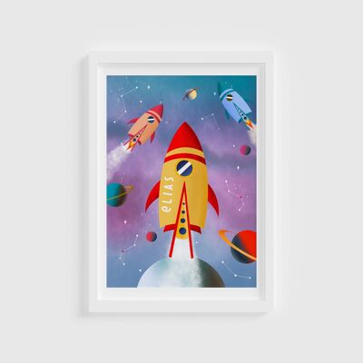 Rocket Outer Space Print / Space /
