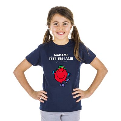 TSHIRT NAVY Madame tête en l'air - Kid