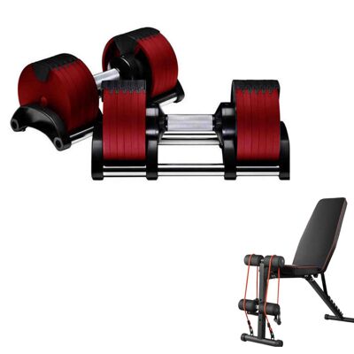 32kg Adjustable Twist lock Dumbbell - V2 Space Saver Bundle