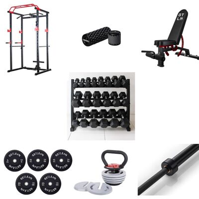 GTLN Ultimate V2 Package -  Weight Plates, Power Rack and Accessories - Full Package with 100kg Plates