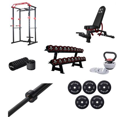 GTLN Ultimate V1 Package -  Weight Plates, Power Rack and Accessories - Full Packages with 100kg Plates