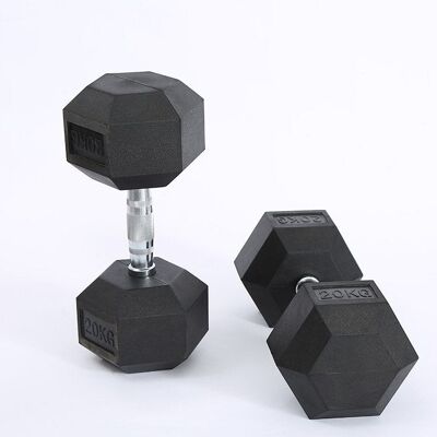 GTLN Premium Rubber Hex Dumbbell x 2 - Choice Of Weights - 2.5