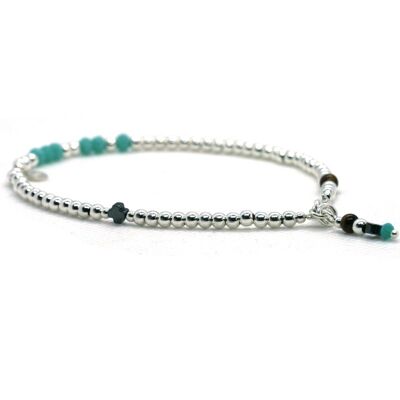 Heaven Eleven - Anklets 925 silver 3.5mm TURQUOISE - 25 cm