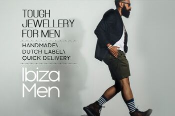 IbizaMen - Bracelet homme - oeil de tigre 8mm - bouddha acier inoxydable 2