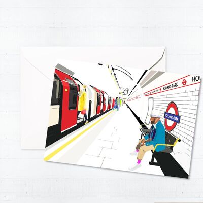 Cartolina d'auguri di Holland Park Tube