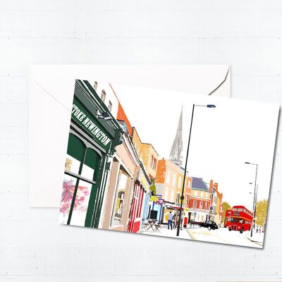 Stoke Newington Church Street Greeting Card