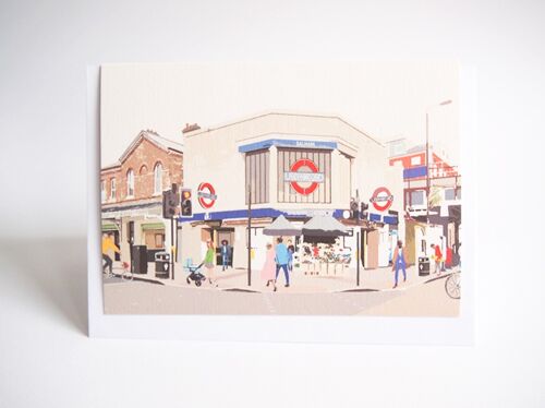 Balham Underground Station Greeting Card