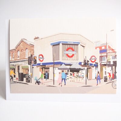 Balham Underground Station Greeting Card