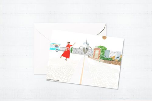 The Meridian Line Greeting Card