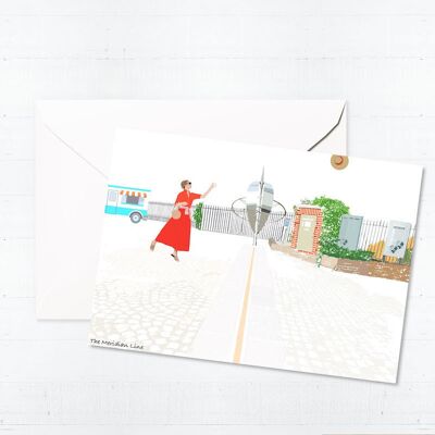 The Meridian Line Greeting Card