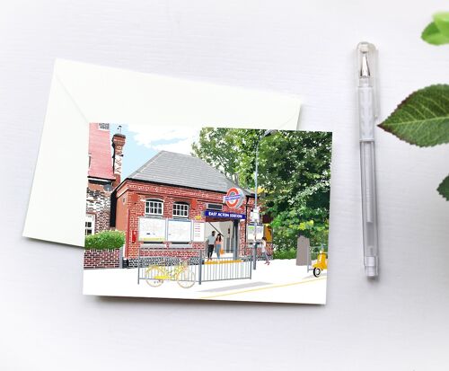 East Acton Station Greeting Card