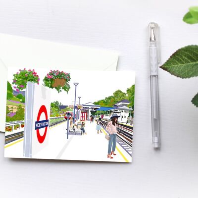 North Acton Station Greeting Card