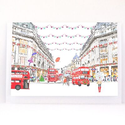 Christmas at Oxford Circus - Holiday Greeting Card