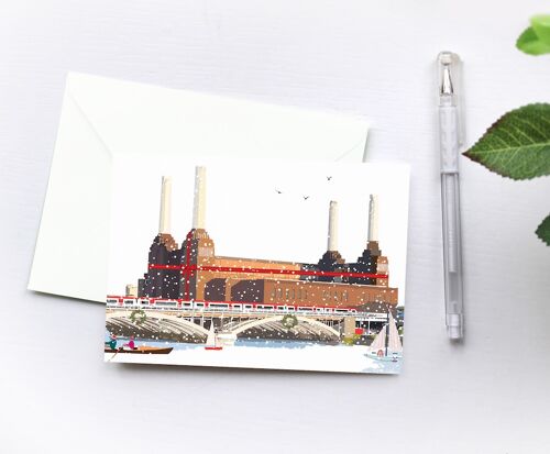Battersea Power Station Christmas - Holiday Greeting Card