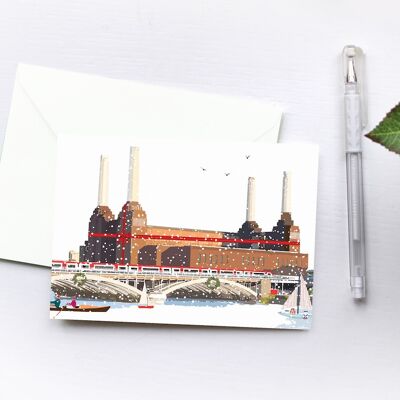 Battersea Power Station Christmas - Holiday Greeting Card