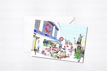 Noël à la gare de Tooting Broadway - Carte de voeux de vacances