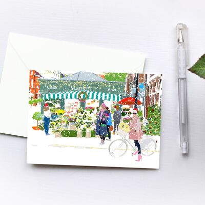 Castle Street Market, Farnham Christmas - Holiday Greeting Card