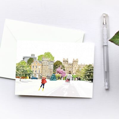 Natale del Castello di Windsor - Biglietto di auguri per le vacanze