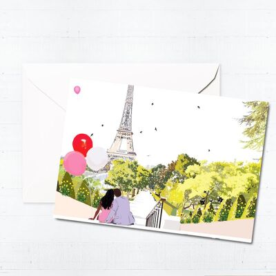 Escape a París - Día de San Valentín Tarjetas de felicitación