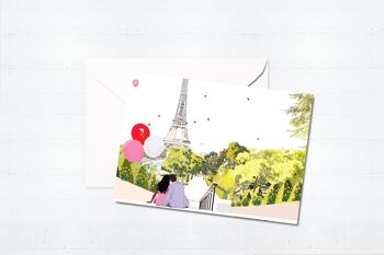 Escapade à Paris - Saint Valentin Carte de vœux