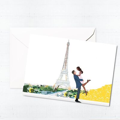 L'amour à Paris - Saint Valentin Carte de vœux