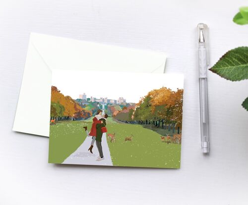 Love on the Long Walk - Valentine's Day Greeting Card